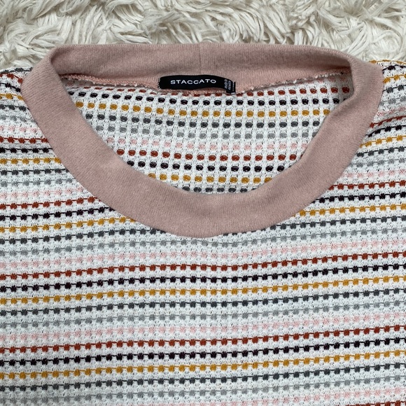Staccato Hacci Mixed Media Top 💗 Pink White Multi - Picture 8 of 14